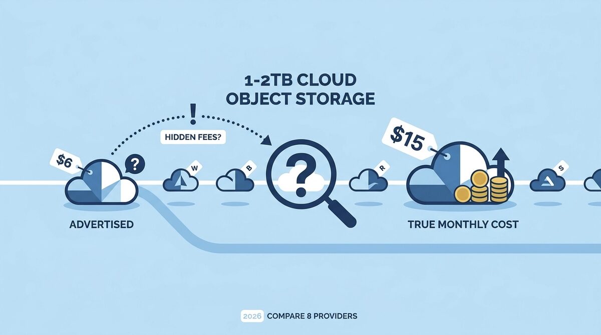 Cheapest Cloud Object Storage for 1-2TB in 2026: Real Costs Across 8 Providers