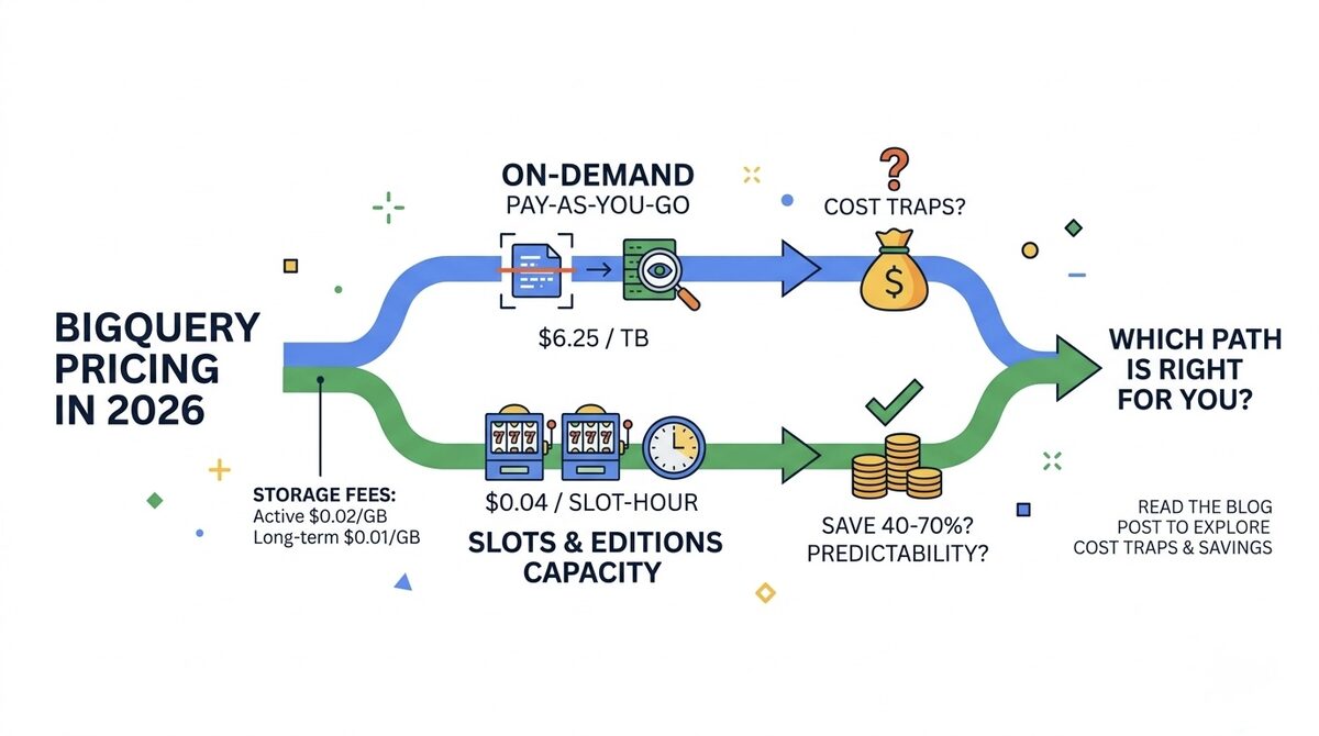 Google BigQuery Pricing in 2026: On-Demand vs Slots, Storage Fees, and Cost Traps Explained