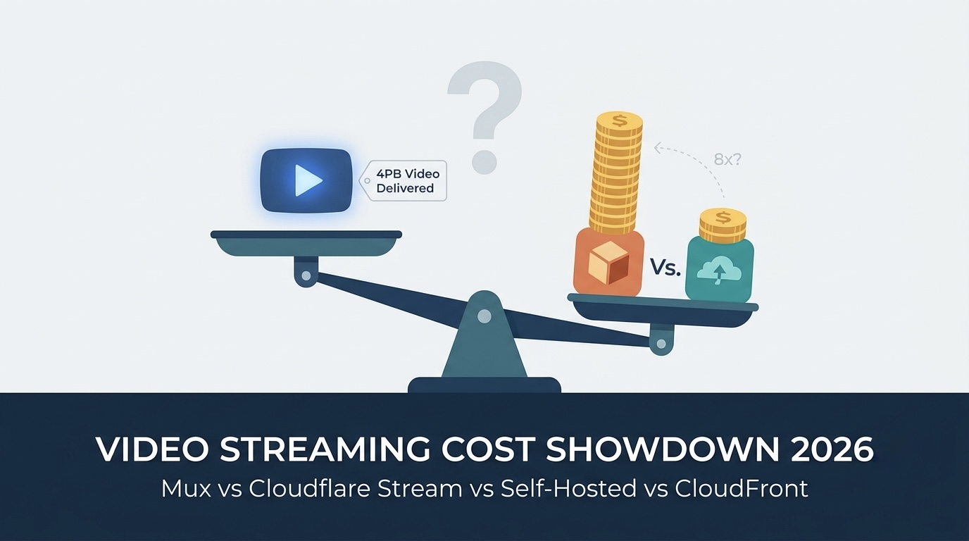 Video Streaming Cost Showdown 2026: Mux vs Cloudflare Stream vs Self-Hosted vs CloudFront