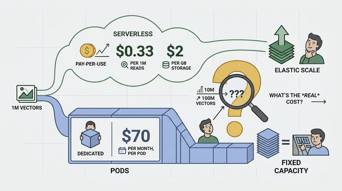 Pinecone at Scale: Where $35/Month Serverless Becomes $2,450/Month at 100M Vectors