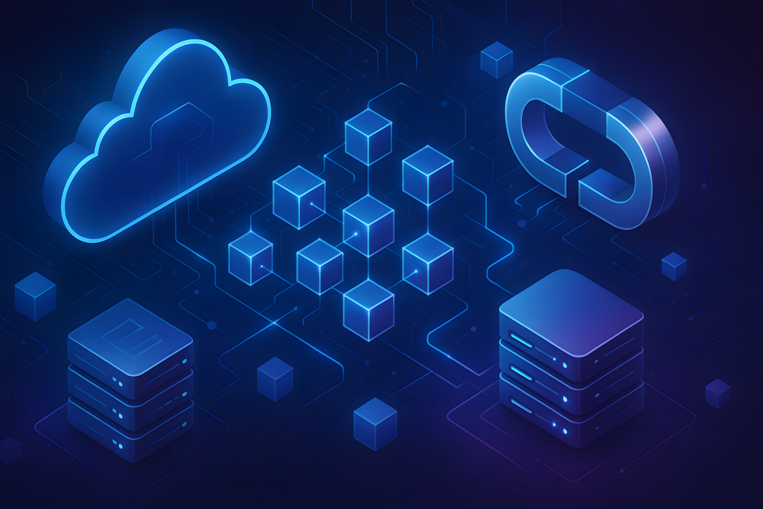 Futuristic 2025 illustration of serverless cloud-native DevOps architecture featuring microservices, automated pipelines, and digital cloud infrastructure by LeanOps Technologies